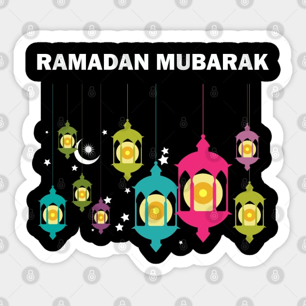 Ramadan Mubarak Ramadan Kareem Colourful Lantern Fanous Gift Sticker by Amazing Arts